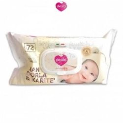 Dealo Baby - 72 Salviette Delicate Mandorla e Karitè con Placchetta