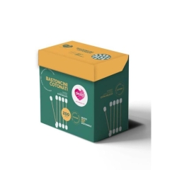 Dealo Cotton Fioc - 100 Bastoncini Biodegradabili per l'igiene