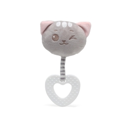 Dolci Amici - Massaggiagengive Gattino Rosa in Silicone 13 cm