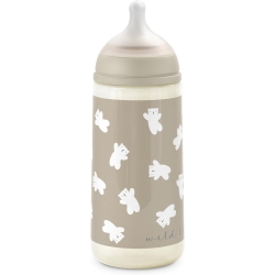 Suavinex Wild&Free - Biberon Plastica Tettarella in Silicone SX Pro Flusso Denso AntiColica 3M+ Neutro 360 ml