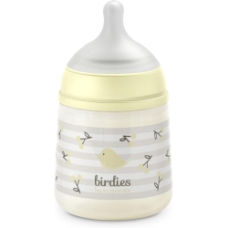 Suavinex Birdies - Biberon con tettarella in Silicone Sx Pro AntiColica 0M+ Neutro 150 ml