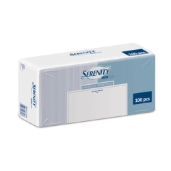 Serenity 100 Bavaglie Monouso Impermeabili Per Pasti con Tasca Raccogli-briciole 38 x 70 cm
