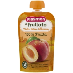 Il Frullato Mela, Pesca e Albicocca - Omogeneizzato per bambini 6M+ 100 gr