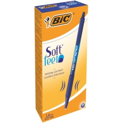 Soft FeelClic Grip - 12 Penne a Sfera a Scatto Punta Media 1,0 mm Colore Blu