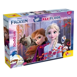 Disney Frozen - Puzzle 150 Puzzle Maxi Floor Con retro da Colorare