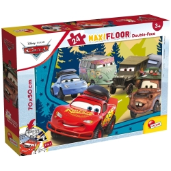 Disney Cars - Puzzle da 24 Pezzi Double-Face da Colorare Maxi Floor