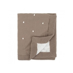 Coperta In Maglia Beige