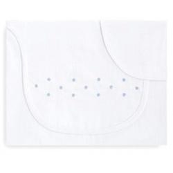 Cucù - 3 Lenzuola e Federa per miniculla 40x80 cm - Bianco Azzurro