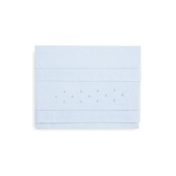 Classica - 3 Lenzuola e Federa per miniculla 50 x 80/90 cm - Azzurro