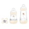 Easy Start - 2 Biberon Neonato con Ciuccio Originale 0+ mesi 130 ml e 260 ml - Beige