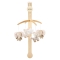 Flo, Oli & Ernest - Giostrina Musicale in Legno con Animali di Peluche Rotanti - Beige 50 cm