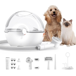 S1 Pro - Kit di toelettatura 8-in-1 con aspiraperli per cani e gatti