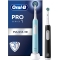 ORAL B Pro Series 1 - 2 Spazzolini Elettrici Ricaricabili Blu e Nero con 2 Testine