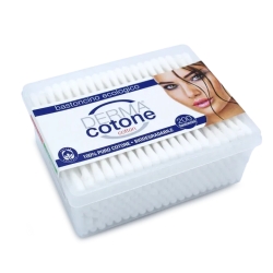 Dermacotone - Bastoncini cotonati ecologici in puro cotone e carta pressata - 200 bastoncini