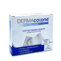 Dermacotone 12 Compresse Sterili di Garza Idrofila 7,5 x 7,5 cm