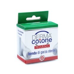 Dermacotone - Benda di garza sterile per il fissaggio di medicazioni 6 cm x 4 m