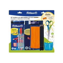 Kit Scuola con mascherina 3d Plus per Bambini
