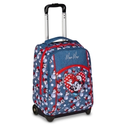 Minnie Big - Trolley e  Zaino 2 in 1 Per La Scuola Blu Denim 36 Lt
