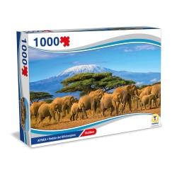 Puzzle Africa 1000 pezzi Veduta del Kilimangiaro,70x50 cm