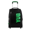 Trolley Scuola 3 Ruote - Convertibile Zaino, Design Urban Fluo Nero Verde Tasca Organizer, Unisex 34 litri