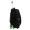 Trolley Scuola 3 Ruote - Convertibile Zaino, Design Urban Fluo Nero Verde Tasca Organizer, Unisex 34 litri