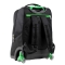 Trolley Scuola 3 Ruote - Convertibile Zaino, Design Urban Fluo Nero Verde Tasca Organizer, Unisex 34 litri