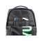 Trolley Scuola 3 Ruote - Convertibile Zaino, Design Urban Fluo Nero Verde Tasca Organizer, Unisex 34 litri