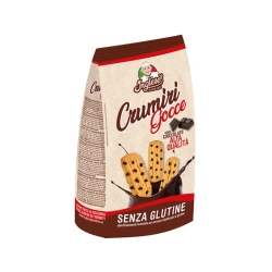Crumiri Gocce - biscotti senza glutine, uova e soia con gocce di cioccolato 300 gr