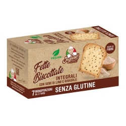 Fette Biscottate Integrali con semi di lino e girasole senza glutine e lattosio 200 gr