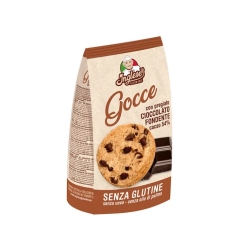 Gocce Al Cioccolato Fondente - frollini senza glutine e senza lattosio 300 gr