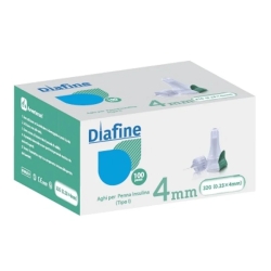 Diafine Ago Pungidito 32G x 4mm - 100 Aghi per Penne Insulina