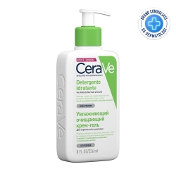 CeraVe Detergente Idratante Viso Pelle da Normale a Secca con acido ialuronico e ceramidi 236 ml
