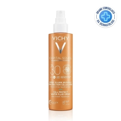 Vichy Crema Solare 30 SPF Spray Capital Soleil Cell Protect Fluido Ultra Leggero 200 ml