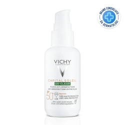 Vichy Crema Solare Viso 50+ SPF Fluido Anti Imperfezioni Capital Soleil UV-Clear 40 ml