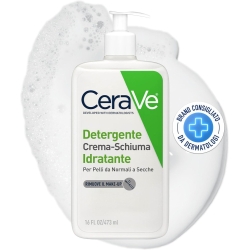 CeraVe Detergente Crema-Schiuma Idratante per Pelli da Normali a Secche 473 ml