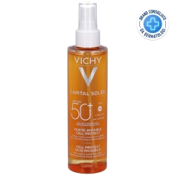 Vichy Crema Solare 50+ SPF Spray Olio Invisibile Capital Soleil Cell Protect Protezione elevata 200 ml