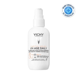 Vichy Crema Solare Viso 50+ SPF Fluido Anti-Fotoinvecchiamento Capital Soleil UV-Age Daily 80 ml