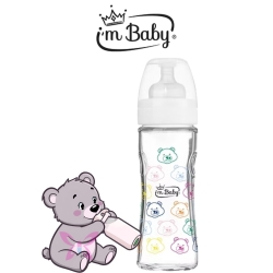 Biberon Luxury in vetro 6M+ 300 ml colori assortiti