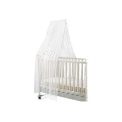Velo Tulle per Culla  con Supporto in Metallo Bianco