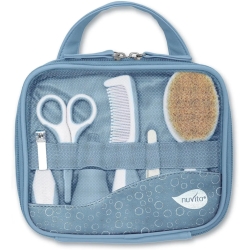 Set Beauty per l'igiene del neonato - 9 Accessori con Astuccio 0M+ Blu