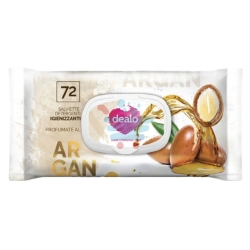Dealo 72 Salviette all'Olio di Argan con Placchetta Richiudibile