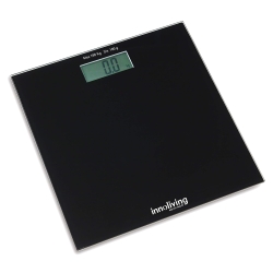 INN-107B Bilancia Digitale Pesapersone Slim Nera con Display LCD Ampio