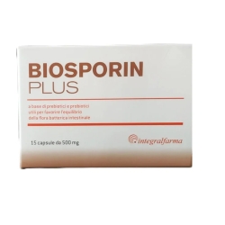 Biosporin Plus 15 Capsule - Integratore per la flora batterica intestinale