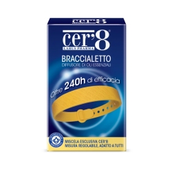 Cer'8 - Braccialetto Diffusore Oli Essenziali Anti-Zanzare 240 Ore Resistente all'Acqua Per Adulti e Bambini