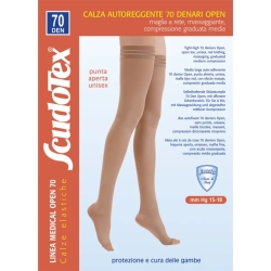 Scudotex - Autoreggente 70 Den Punta Aperta (15-18 mmHg) Taglia 4 Nature