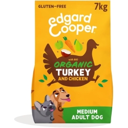 Medium Adult Dog Carne Fresca di Tacchino e Pollo Biologici Gluten Free per Cani 7 kg