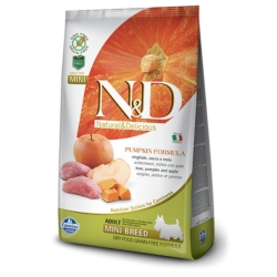 N&D pumpkin grain free Cinghiale zucca e mela - Alimento completo per cani adulti mini 7 kg