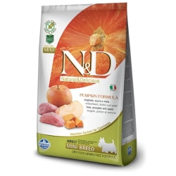 N&D Pumpkin Grain Free Adult Mini Cinghiale, Zucca e Mela - Alimento completo per cani adulti 800 gr
