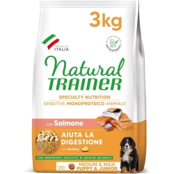 Sensitive No Gluten Medium & Maxi Puppy & Junior al Salmone - Alimento completo per cane 3 kg
