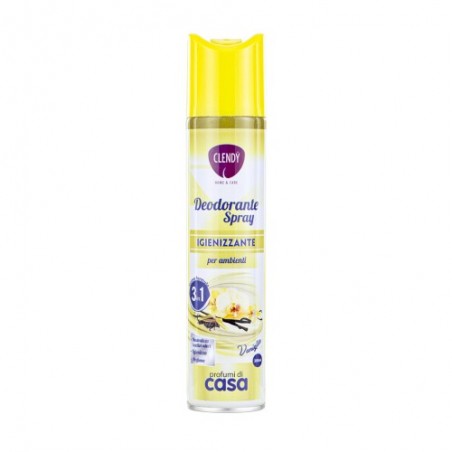 CLENDY - Vaniglia - Deodorante Spray Igienizzante Per Ambienti 300 Ml